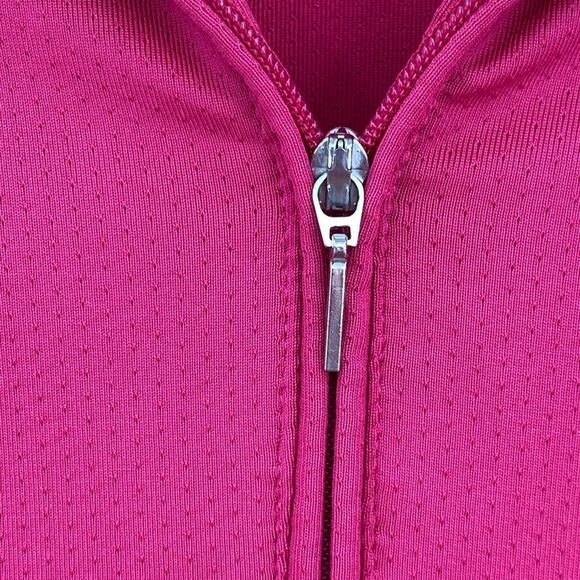 Nike Golf Shirt Womens XS (0-2) Pink Dri Fit Short Sleeve 1/4 Zip Activewear Top - Picture 5 of 12